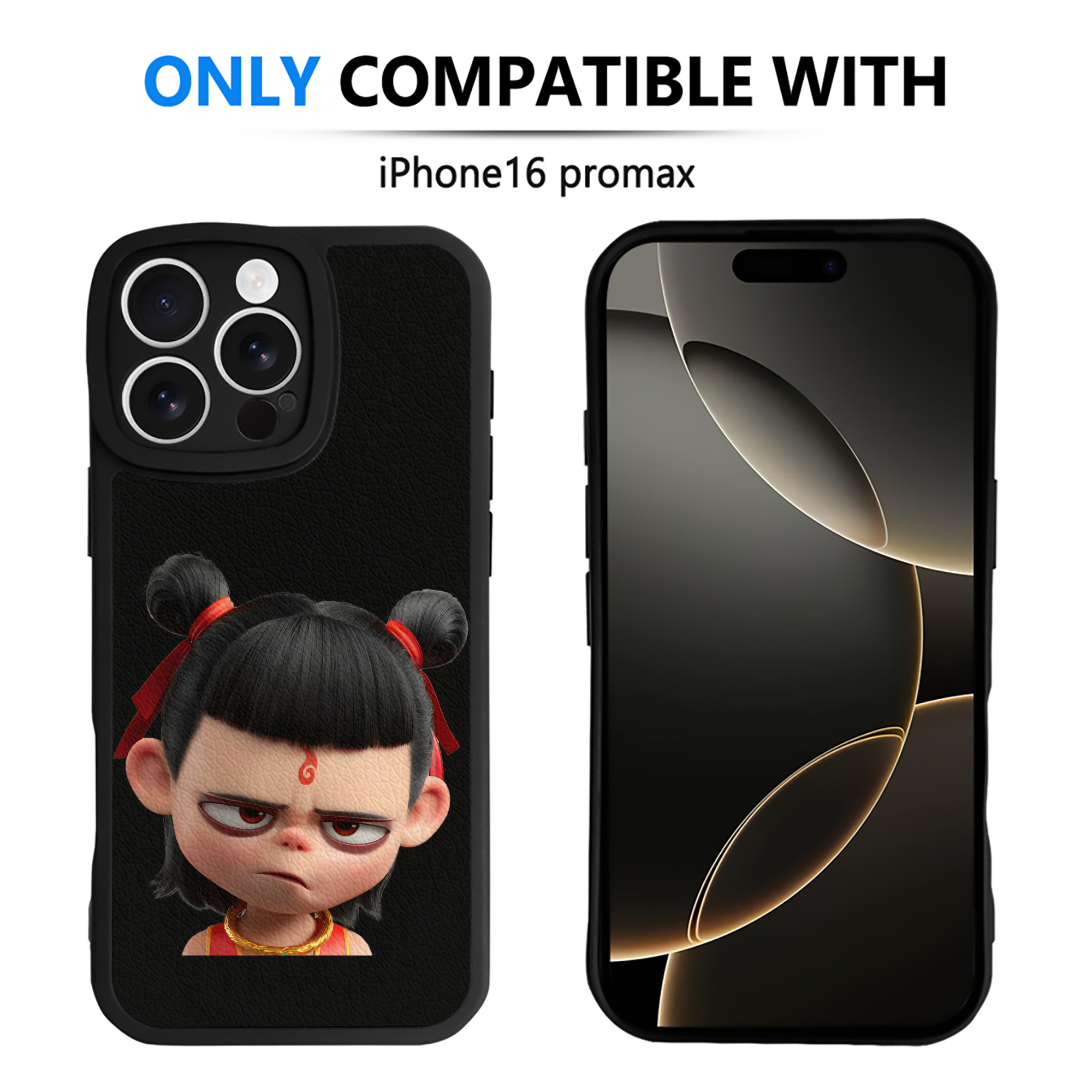 （画像用） Ne Zha 2 ナタ 魔童の大暴れ 【iPhone 16シリーズ対応】シリコンスマホケース（レザー調） 材質：シリコン